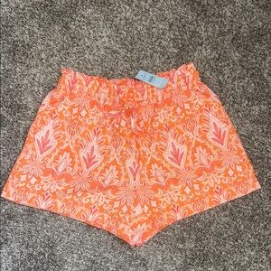 LOFT High Waist Orange Paisley Shorts